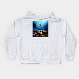 Sea creatures #3 Kids Hoodie